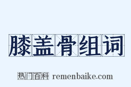 膝盖骨组词是什么意思的图片